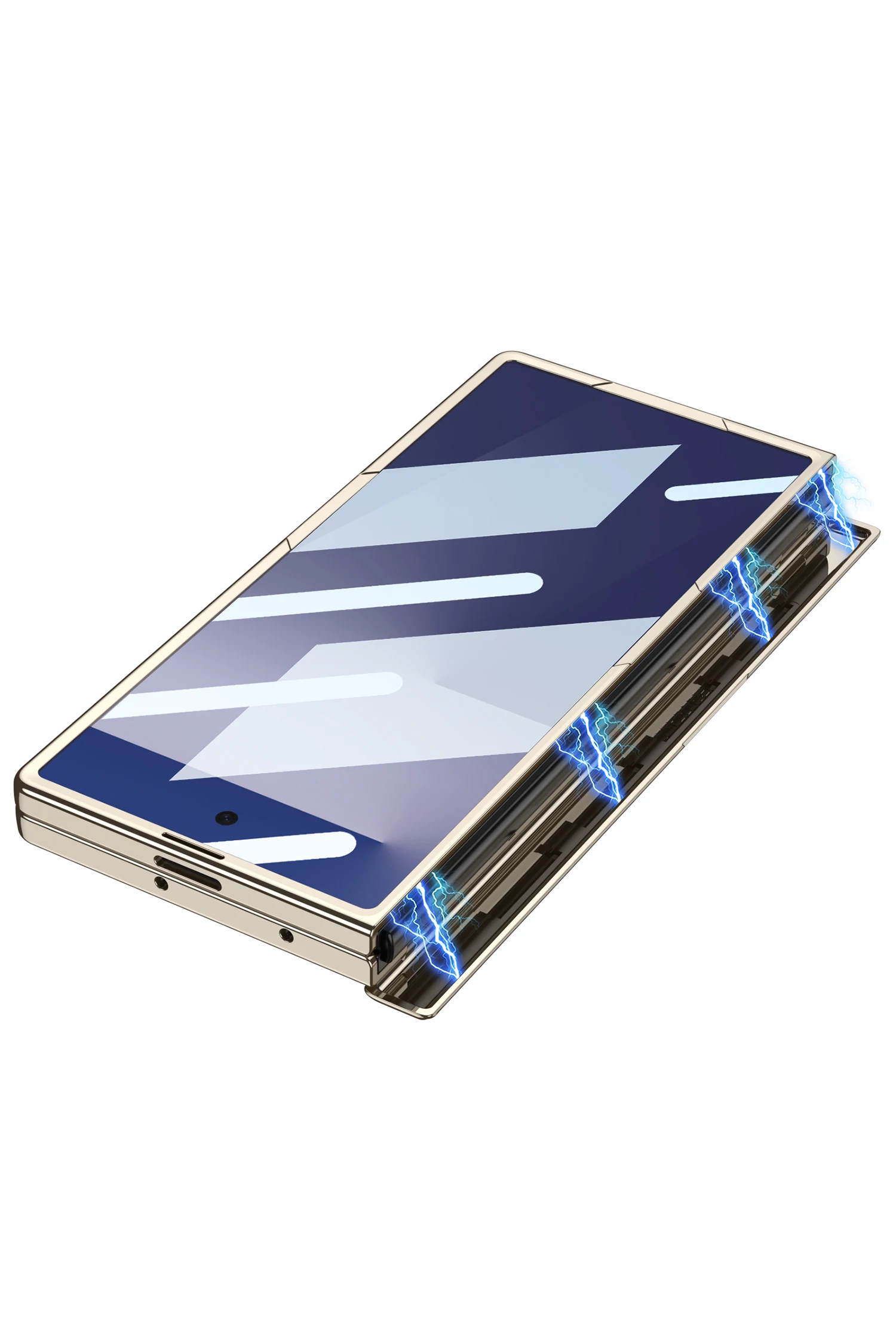 Magnetic Hinge Leather Holder Case For Samsung Galaxy Z Fold 7 Front Screen Glass Plating Frame Cover For Galaxy Z Fold7 Case