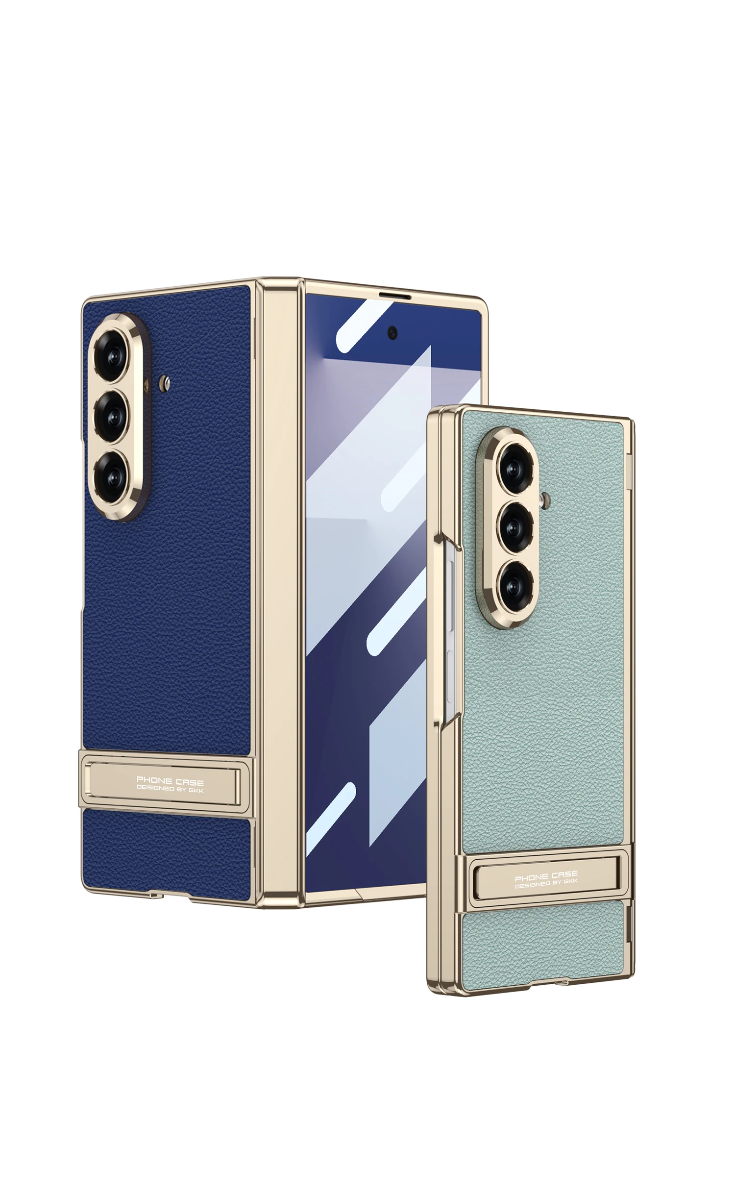 Magnetic Hinge Leather Holder Case For Samsung Galaxy Z Fold 7 Front Screen Glass Plating Frame Cover For Galaxy Z Fold7 Case