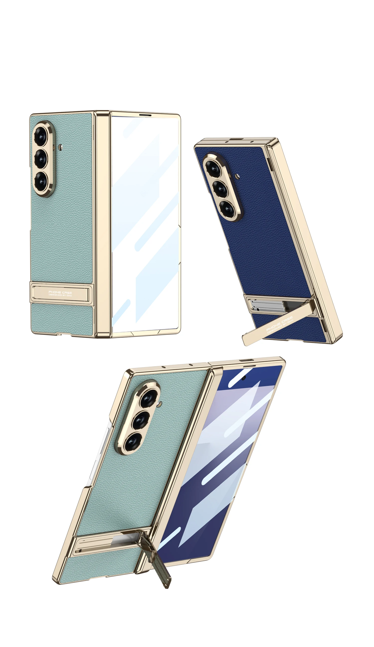Magnetic Hinge Leather Holder Case For Samsung Galaxy Z Fold 7 Front Screen Glass Plating Frame Cover For Galaxy Z Fold7 Case