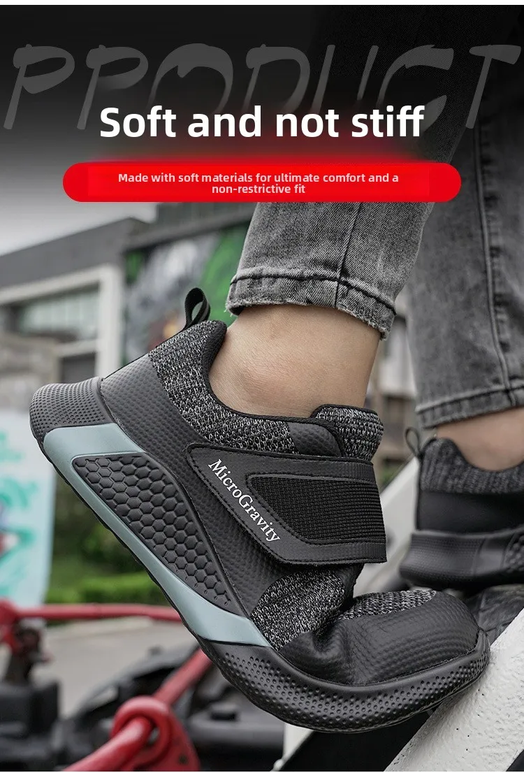 Men & Women KPU Safety Work Shoes - Steel Toe Anti-Smash Anti-Puncture Lightweight Protective Footwear-Puncture Work Footwear