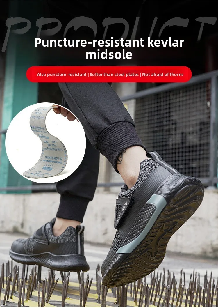 Men & Women KPU Safety Work Shoes - Steel Toe Anti-Smash Anti-Puncture Lightweight Protective Footwear-Puncture Work Footwear