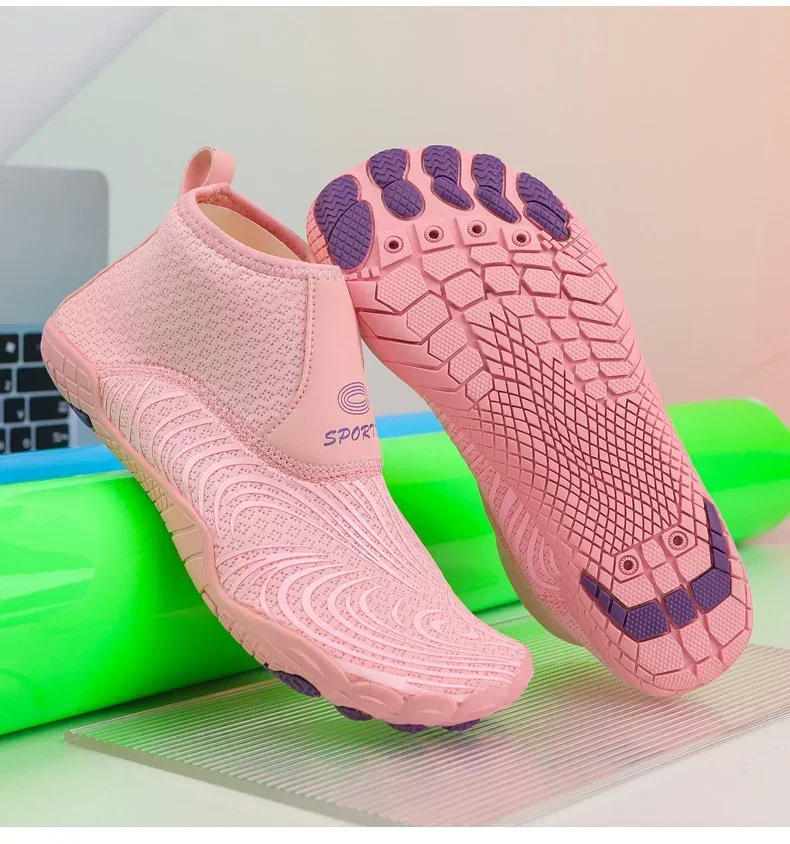 Unisex High Top Barefoot Beach Aqua Shoes Swimming Water Boots Outdoor Sport Hiking Wading Sneakers Fitness Diving Surf Sandals