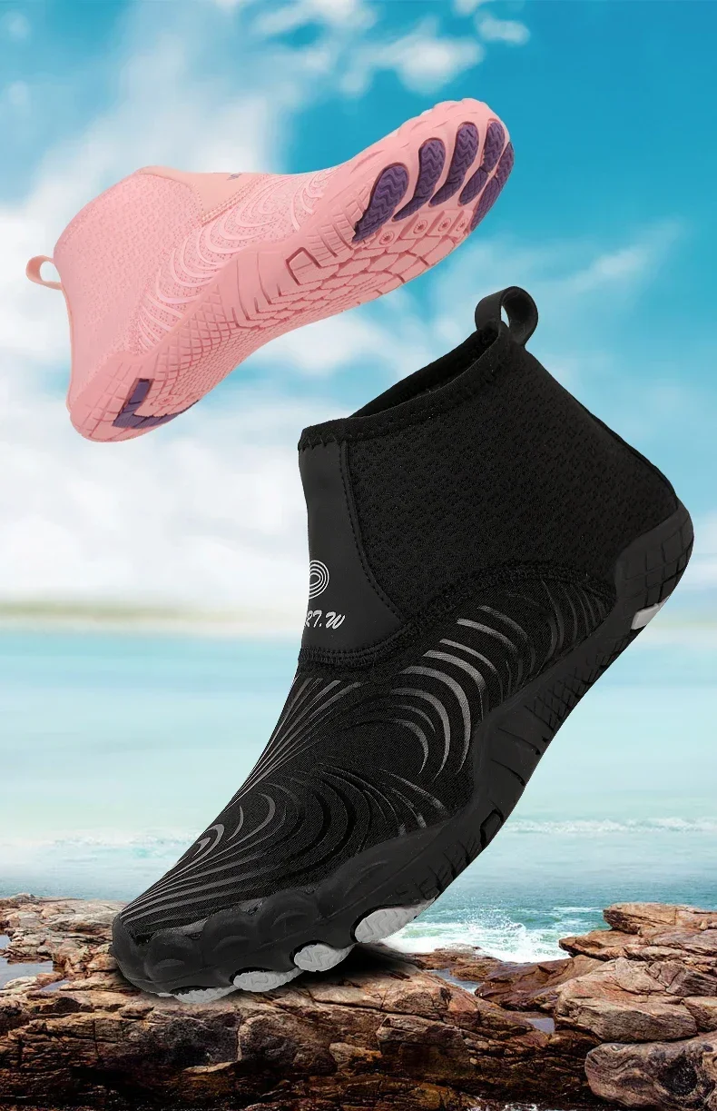 Unisex High Top Barefoot Beach Aqua Shoes Swimming Water Boots Outdoor Sport Hiking Wading Sneakers Fitness Diving Surf Sandals