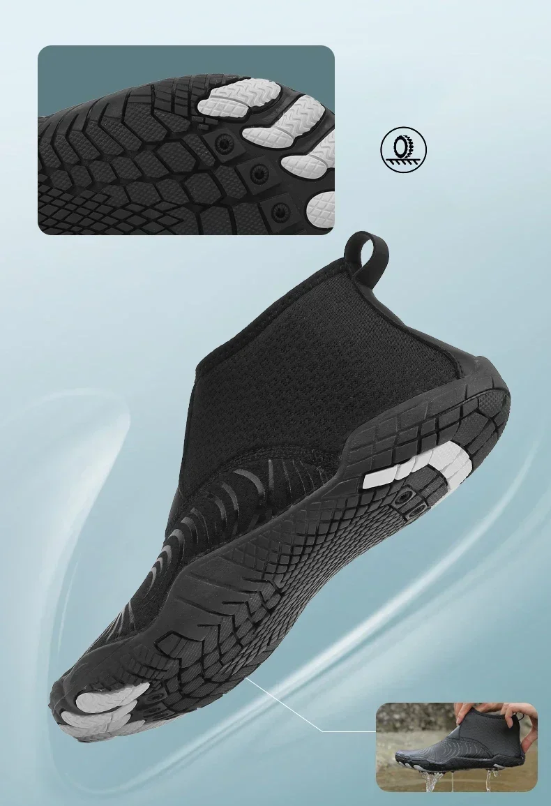 Unisex High Top Barefoot Beach Aqua Shoes Swimming Water Boots Outdoor Sport Hiking Wading Sneakers Fitness Diving Surf Sandals