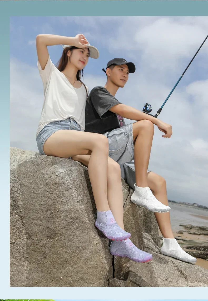 Unisex High Top Barefoot Beach Aqua Shoes Swimming Water Boots Outdoor Sport Hiking Wading Sneakers Fitness Diving Surf Sandals