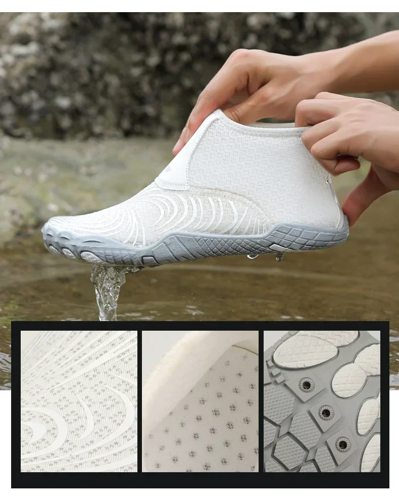 Unisex High Top Barefoot Beach Aqua Shoes Swimming Water Boots Outdoor Sport Hiking Wading Sneakers Fitness Diving Surf Sandals