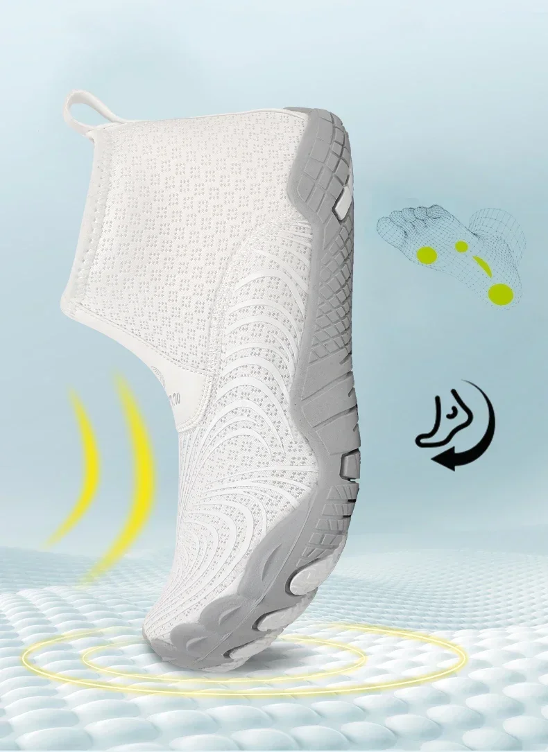 Unisex High Top Barefoot Beach Aqua Shoes Swimming Water Boots Outdoor Sport Hiking Wading Sneakers Fitness Diving Surf Sandals