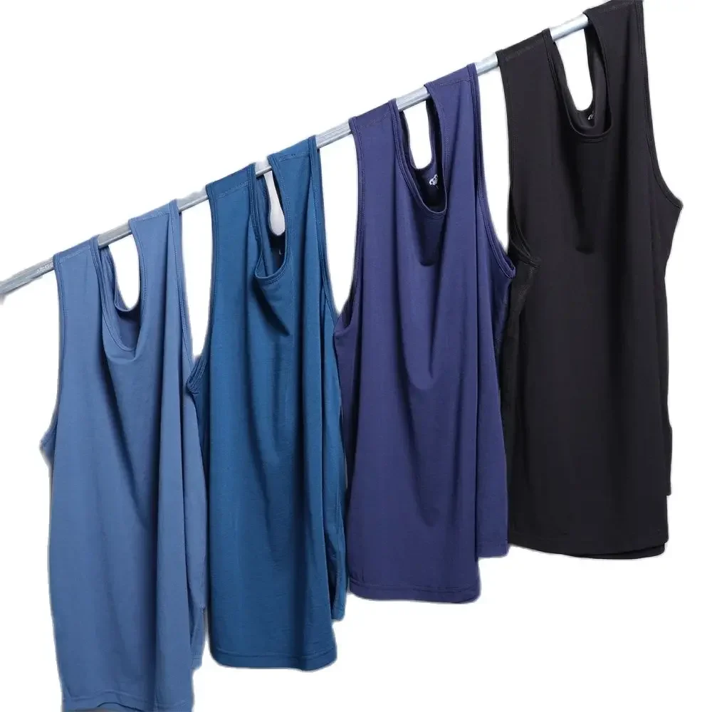 Men's 100% Merino Wool Tank Top Ultralight Merino Wool Base Layer Tank Tops Men Sleeveless Shirt Wicking Breathable Anti-Odor