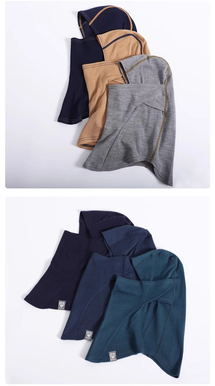 100% Merino Wool Balaclava Neck Gaiter Thermal Unisex Merino Wool Face Ski Mask Warm Breathable Outdoor Gear Cycling Hiking