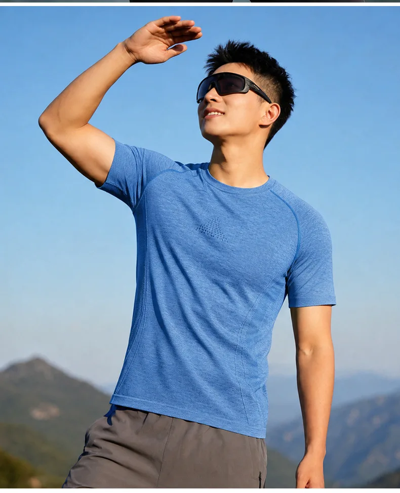 Men’s Merino Wool T Shirts Quick Dry Breathable Moisture Wicking Men Merino Wool Base Layer Tee Hiking Running T-Shirt