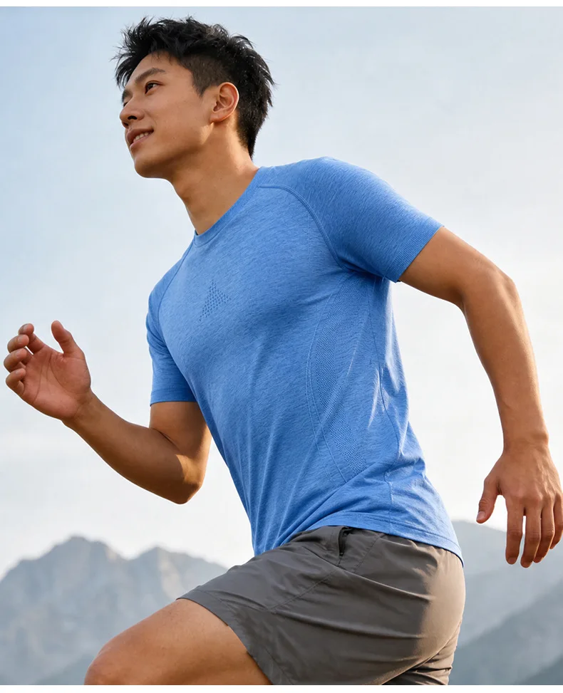 Men’s Merino Wool T Shirts Quick Dry Breathable Moisture Wicking Men Merino Wool Base Layer Tee Hiking Running T-Shirt