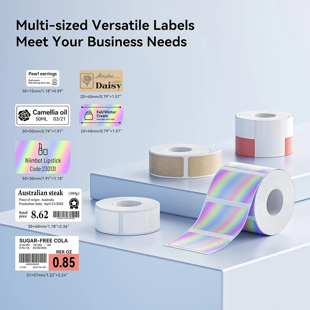 NIIMBOT M2/M3/B32/Z401 Color Carbon Ribbon Thermal Transfer Sticker Outdoor Waterproof Scratch-resistant Network Organizer Tag