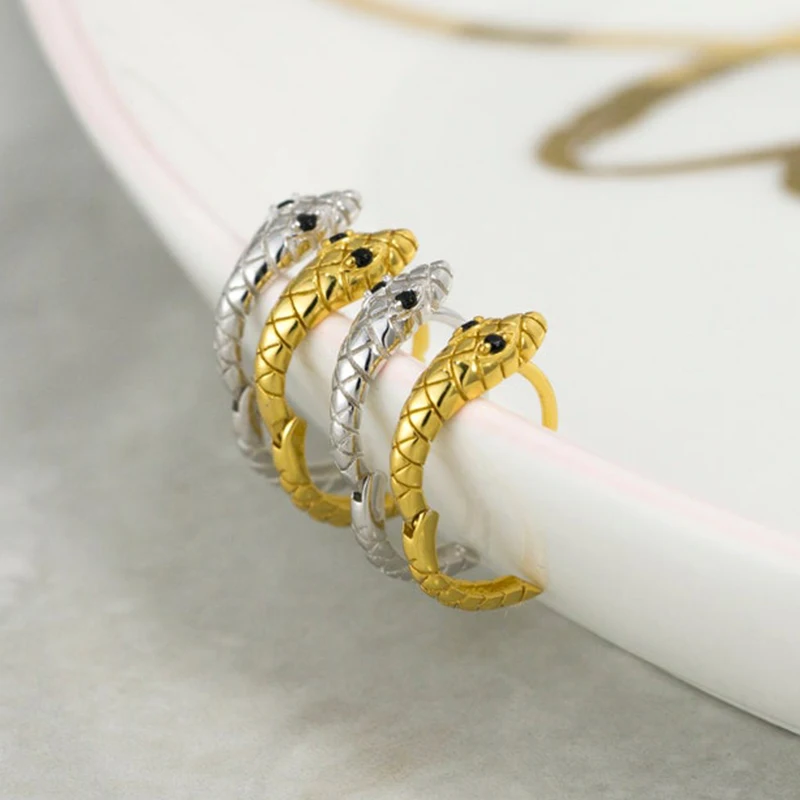 Minimalist CZ Cartilage Perforation 925 Sterling Silver Ear Needle Twist Round Earring Hoop Ear Buckle Gold Earrings For Women