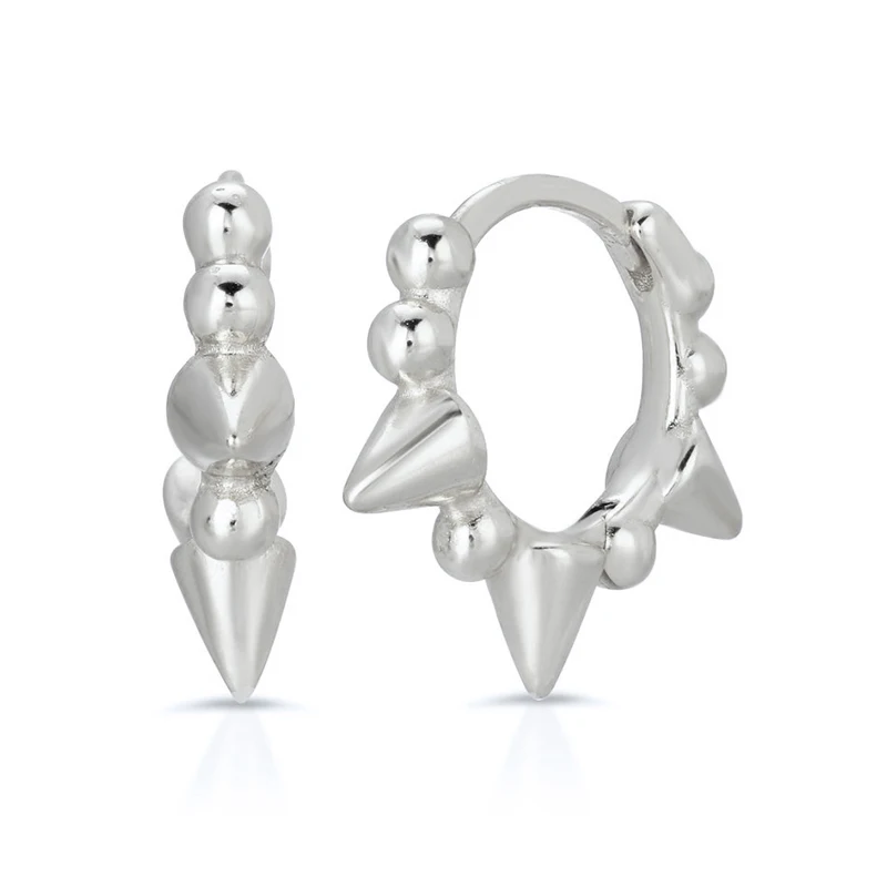 Minimalist CZ Cartilage Perforation 925 Sterling Silver Ear Needle Twist Round Earring Hoop Ear Buckle Gold Earrings For Women