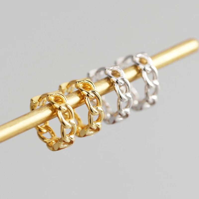 Minimalist CZ Cartilage Perforation 925 Sterling Silver Ear Needle Twist Round Earring Hoop Ear Buckle Gold Earrings For Women