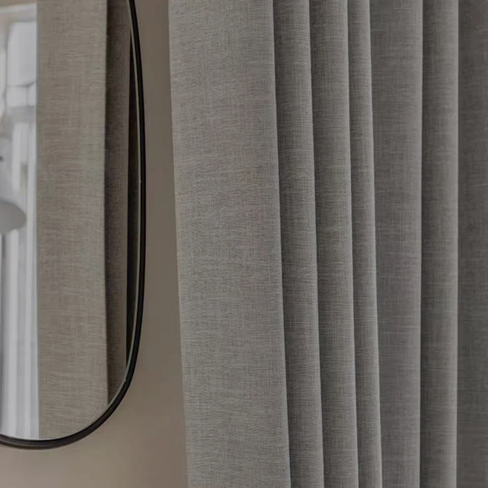 Asazal Linen Blackout Curtains for Living Room Bedroom High Quality Full Shading Decoration Luxury Modern Opaque Window Drapes