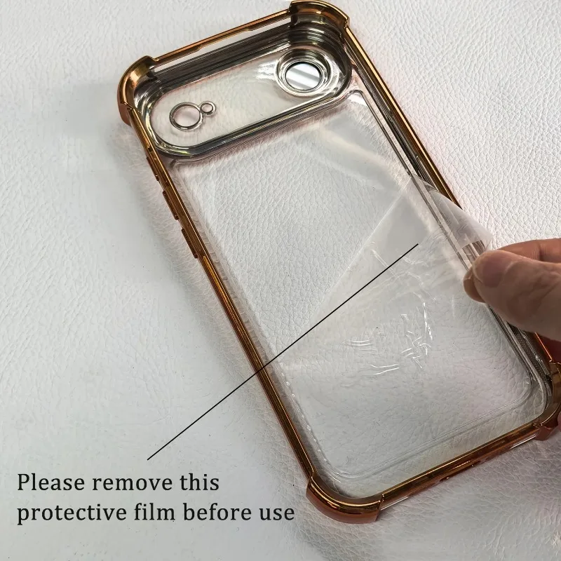 Luxury Transparent Shockproof Phone Case For iPhone 18 17 13 12 Pro Max 16 15 14 Plus Air with Wrist Strap Lens Protector Cover