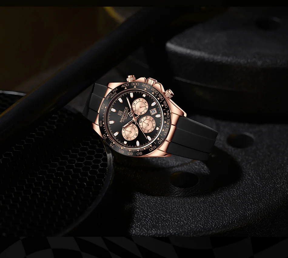 Original Brand NAVIFORCE New Men's Quartz Clock Silicone Strap Chronograph Luminous Watch Relogio Masculino Package Gifts 2026