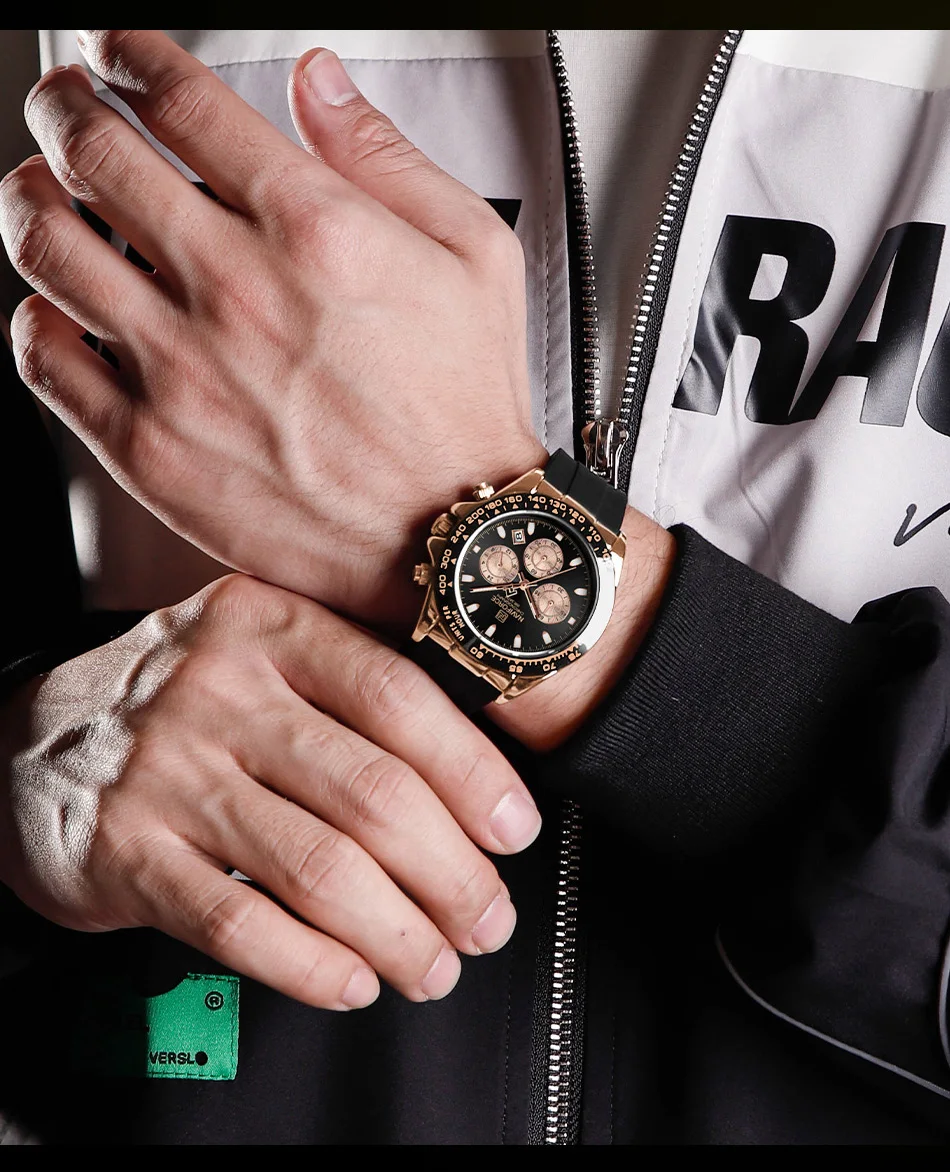 Original Brand NAVIFORCE New Men's Quartz Clock Silicone Strap Chronograph Luminous Watch Relogio Masculino Package Gifts 2026