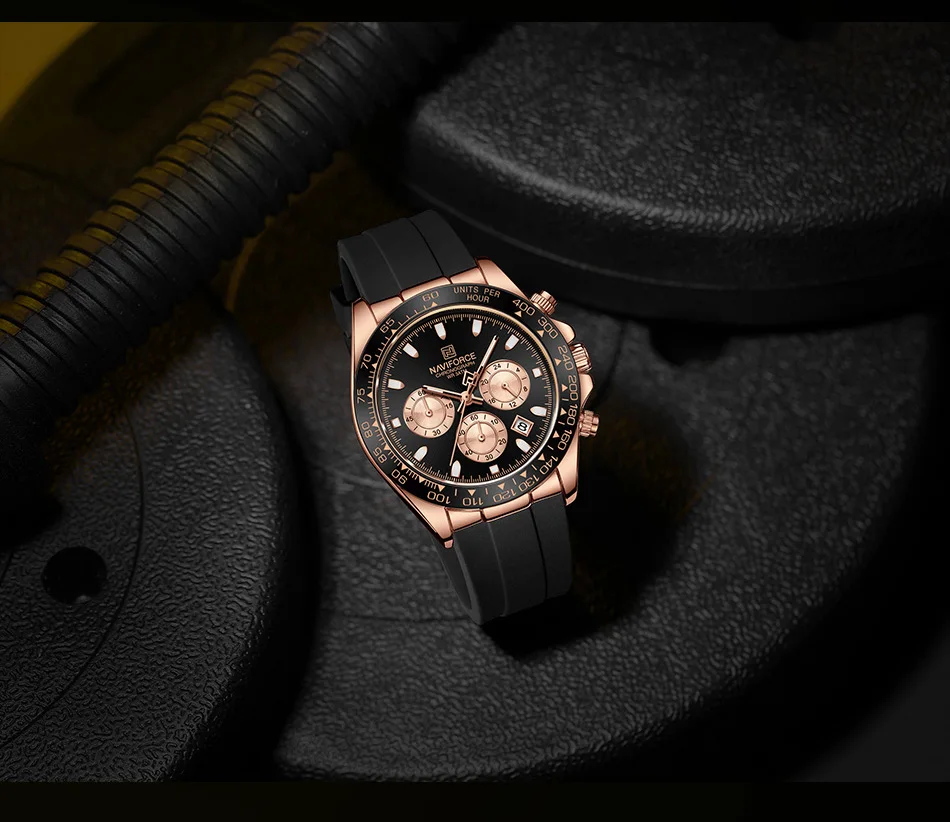 Original Brand NAVIFORCE New Men's Quartz Clock Silicone Strap Chronograph Luminous Watch Relogio Masculino Package Gifts 2026