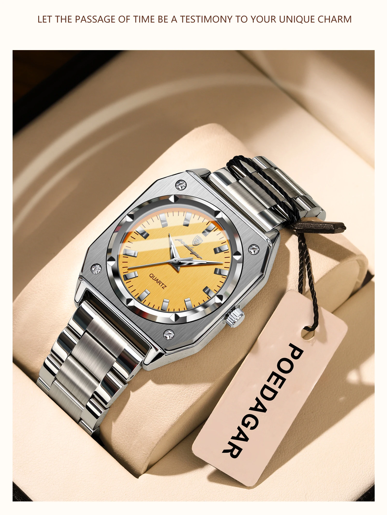 POEDAGAR Elegant Ladies Wristwatch Waterproof Stainless Steel Luminous Exquisite Woman Watch Quartz High Quality Women's Watches