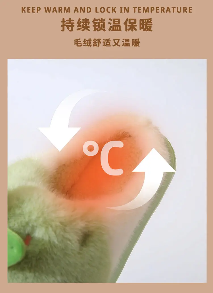 New Adorable Fruit Slippers for Winter Woman Warm Fluffy Slide Shoes Home Cloud Slipper Women Lovely Strawberry Shoe Room Scuff