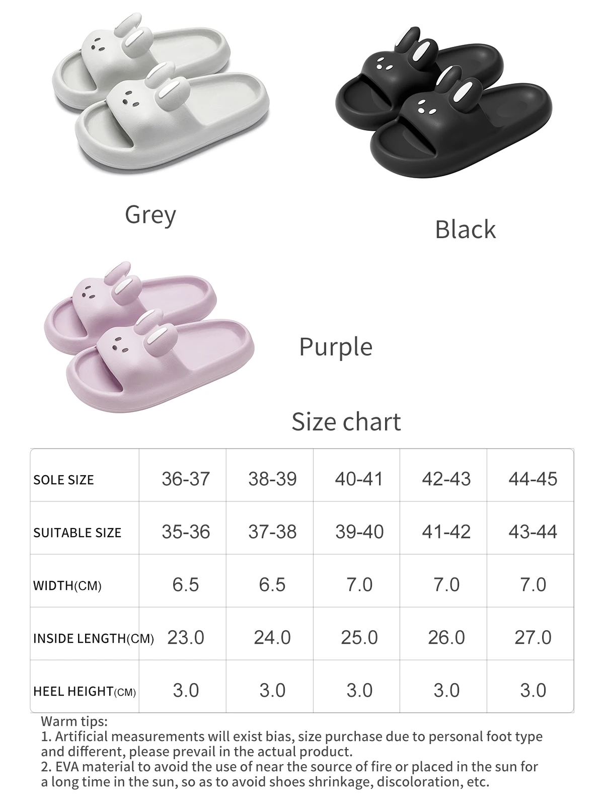 Cute Rabbit Unisex Slippers Non-Slip Slip-On Indoor Slippers Comfortable Soft Home Slippers