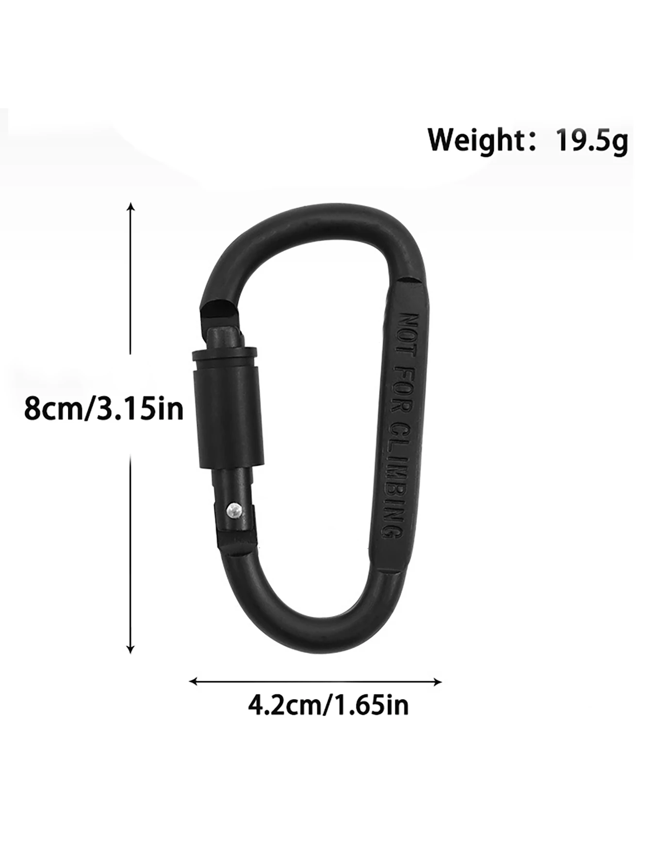 3/5Pcs Aluminum Alloy with Lock D-Shaped Carabiner Multi-Color Keychain Camping Hiking Sports Backpack Buckle Outdoor Tool