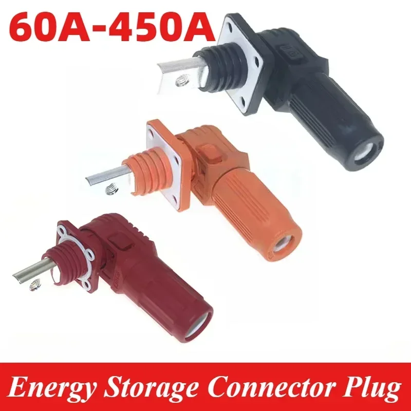 350A Single Core Energy Storage Connector 60-450A Copper Busbar Thread High Curren Terminal Block Wall Mounted Power Output Plug