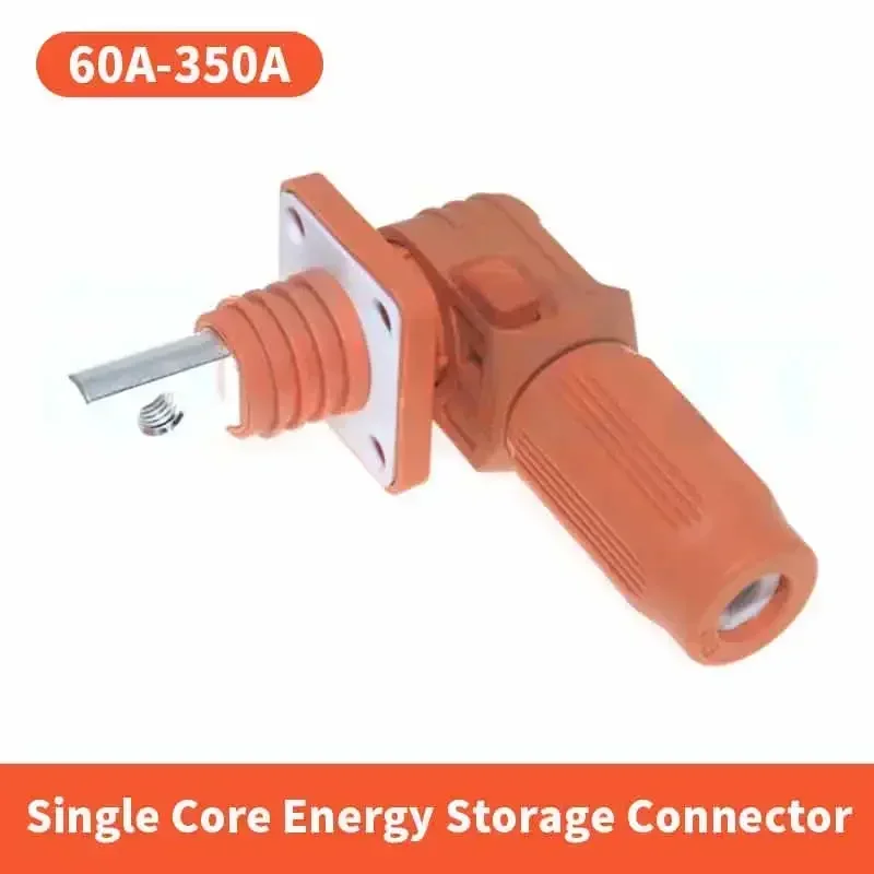 350A Single Core Energy Storage Connector 60-450A Copper Busbar Thread High Curren Terminal Block Wall Mounted Power Output Plug