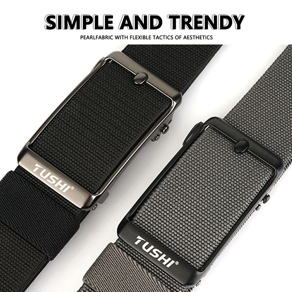 TUSHI Men's Belt Fashion Casual Elastic Belt Outdoor Sports Lady Tactical Belt Strap Climbing Belt With Pants Jeans Neutral Belt