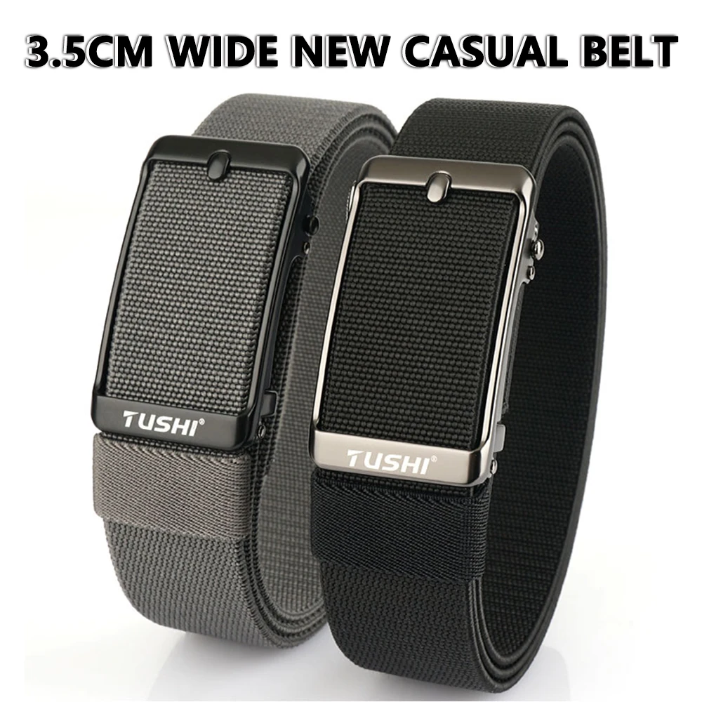 TUSHI Men's Belt Fashion Casual Elastic Belt Outdoor Sports Lady Tactical Belt Strap Climbing Belt With Pants Jeans Neutral Belt