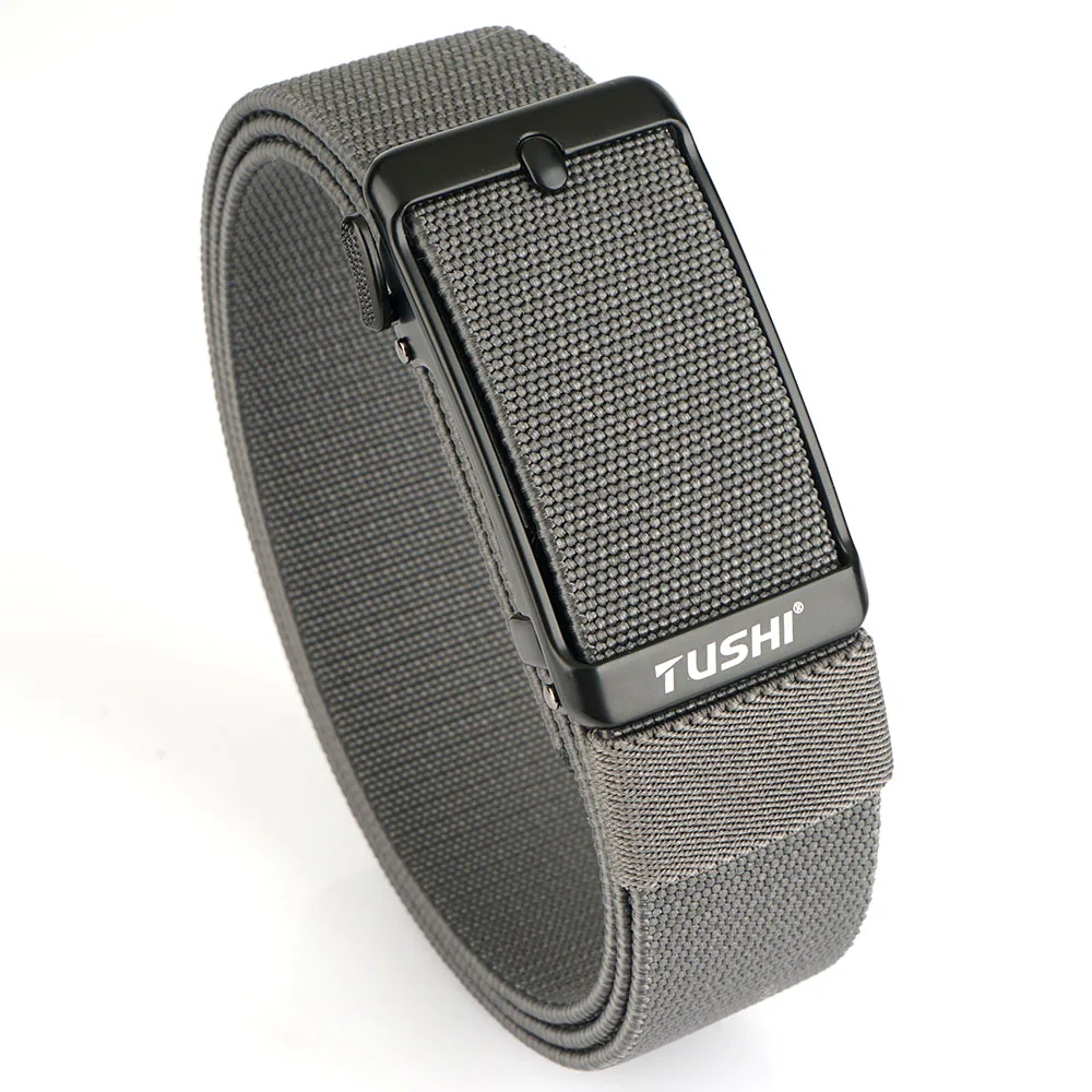 TUSHI Men's Belt Fashion Casual Elastic Belt Outdoor Sports Lady Tactical Belt Strap Climbing Belt With Pants Jeans Neutral Belt