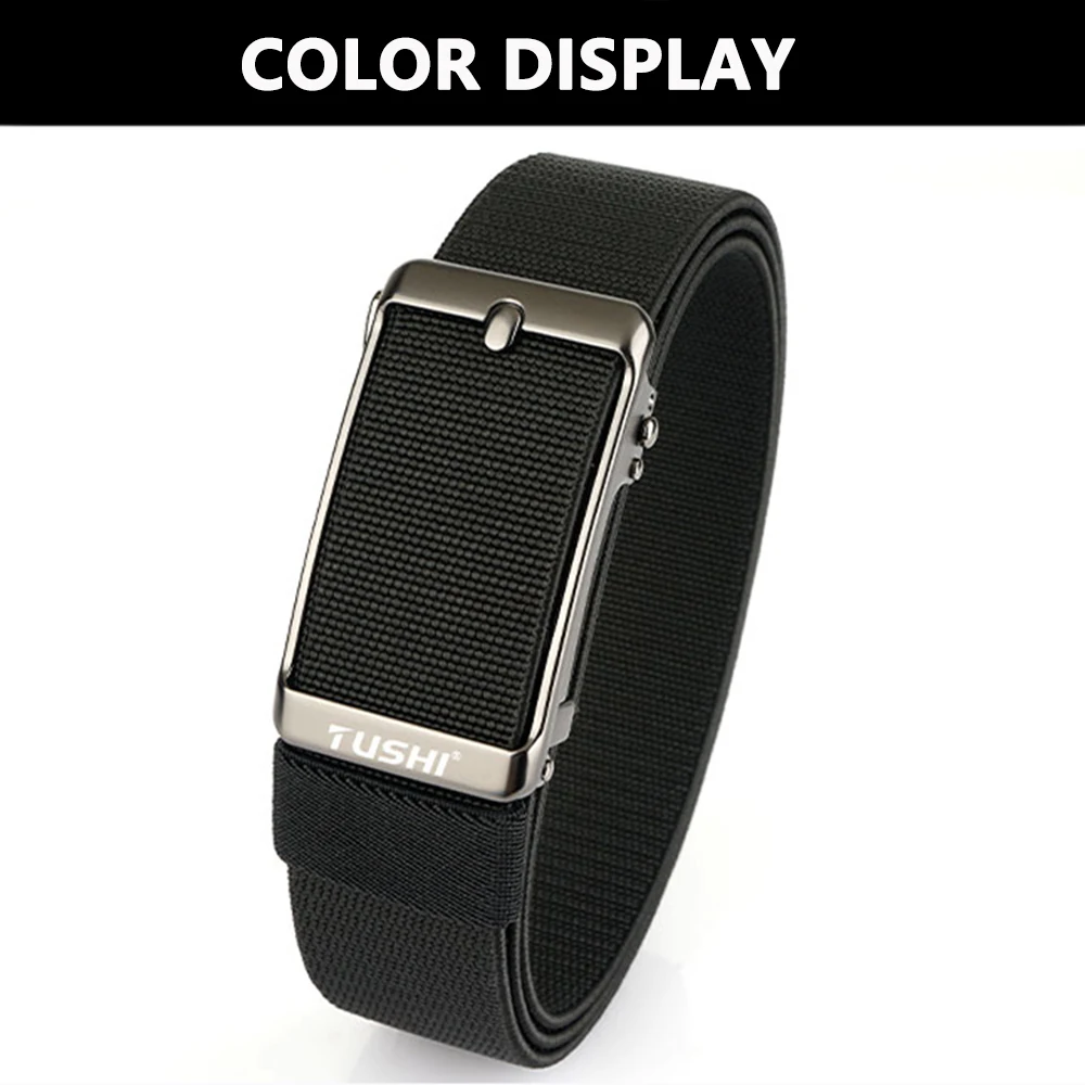TUSHI Men's Belt Fashion Casual Elastic Belt Outdoor Sports Lady Tactical Belt Strap Climbing Belt With Pants Jeans Neutral Belt