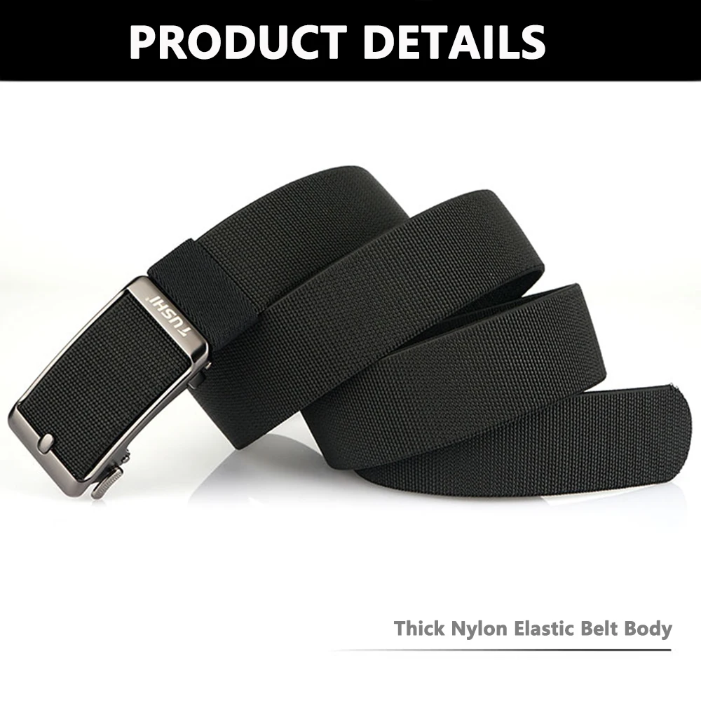 TUSHI Men's Belt Fashion Casual Elastic Belt Outdoor Sports Lady Tactical Belt Strap Climbing Belt With Pants Jeans Neutral Belt