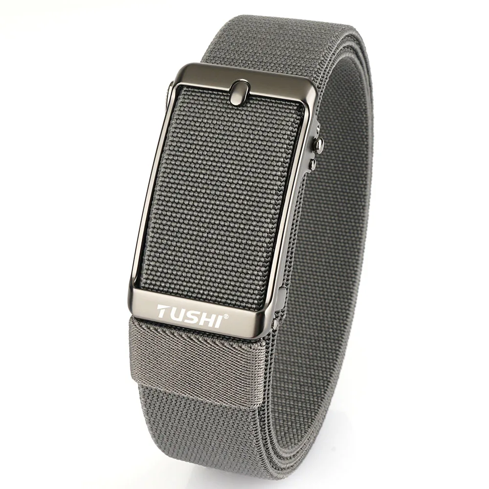 TUSHI Men's Belt Fashion Casual Elastic Belt Outdoor Sports Lady Tactical Belt Strap Climbing Belt With Pants Jeans Neutral Belt