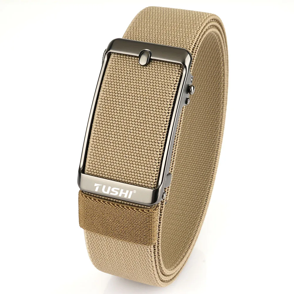 TUSHI Men's Belt Fashion Casual Elastic Belt Outdoor Sports Lady Tactical Belt Strap Climbing Belt With Pants Jeans Neutral Belt