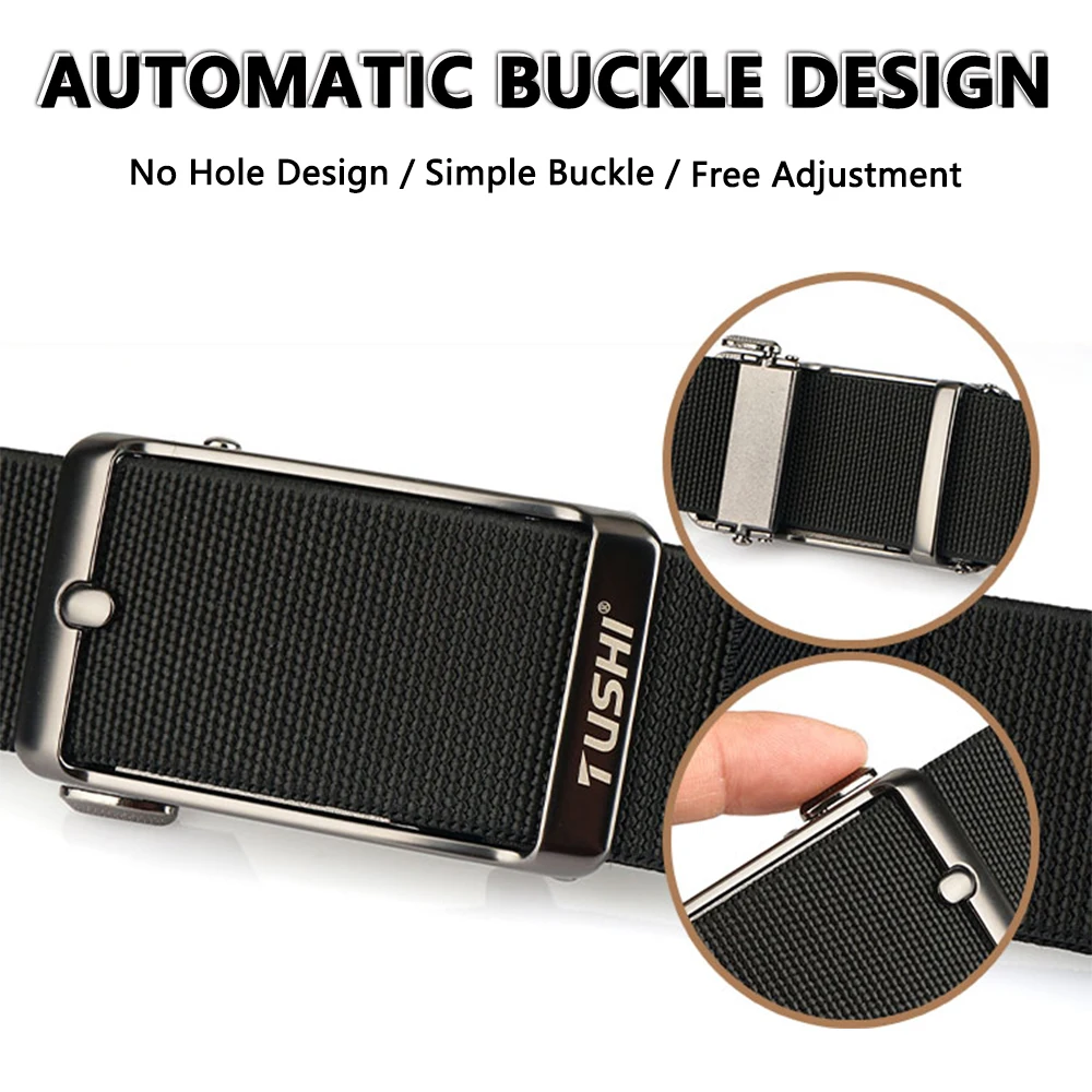 TUSHI Men's Belt Fashion Casual Elastic Belt Outdoor Sports Lady Tactical Belt Strap Climbing Belt With Pants Jeans Neutral Belt