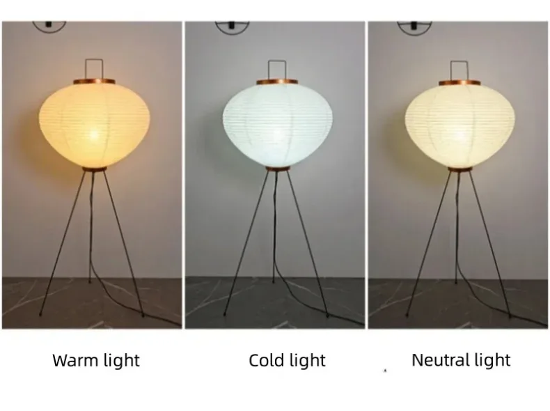 Noguchi Akari Rice Paper Floor Light Japanese Table Desk Lamp with E27 Bulb