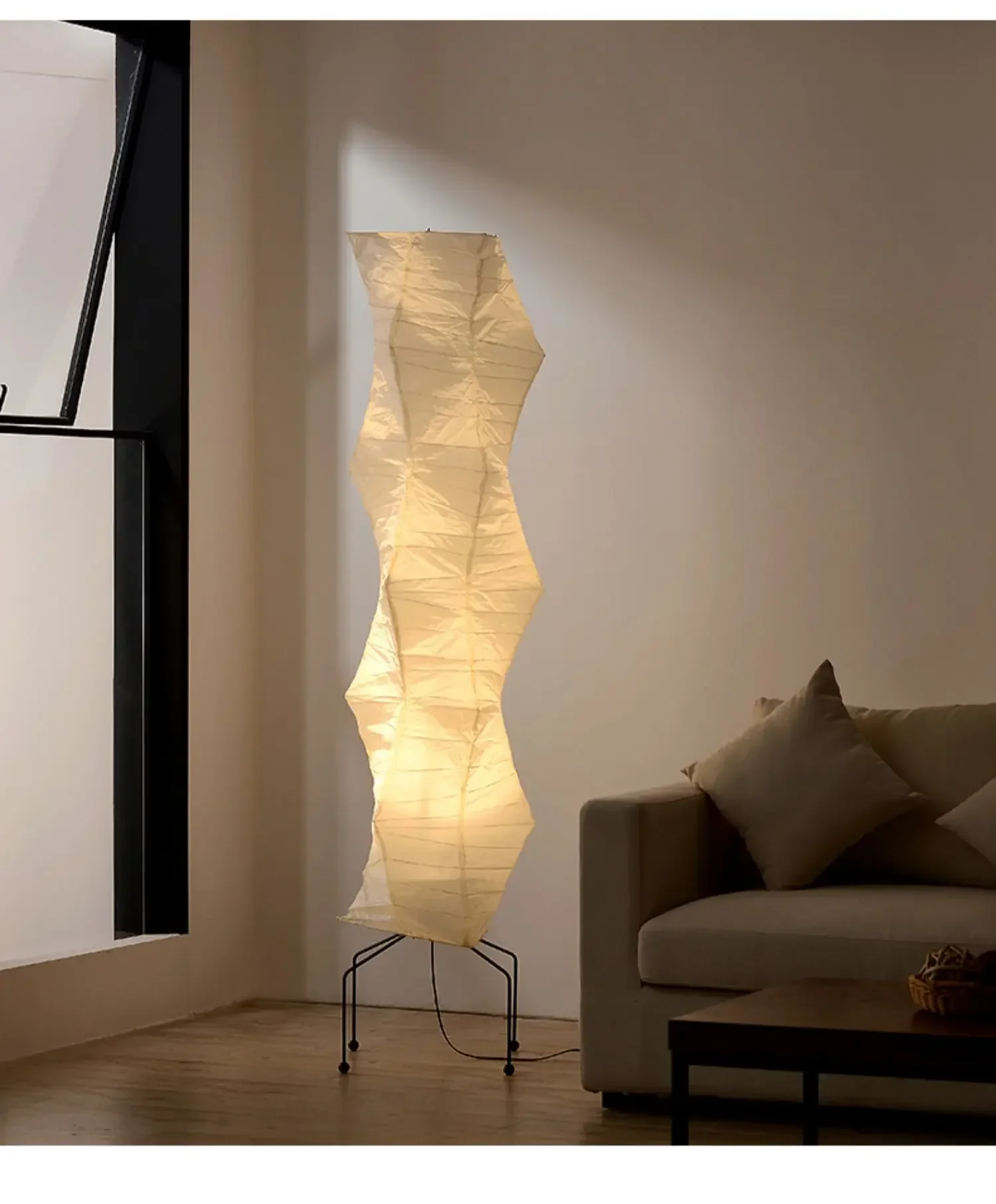 Akari Noguchi Lamp Yong Floor Lamp Japanese Designer LED Rice Paper Lantern Bedside Study Hotel Art Decor Standing Lamp
