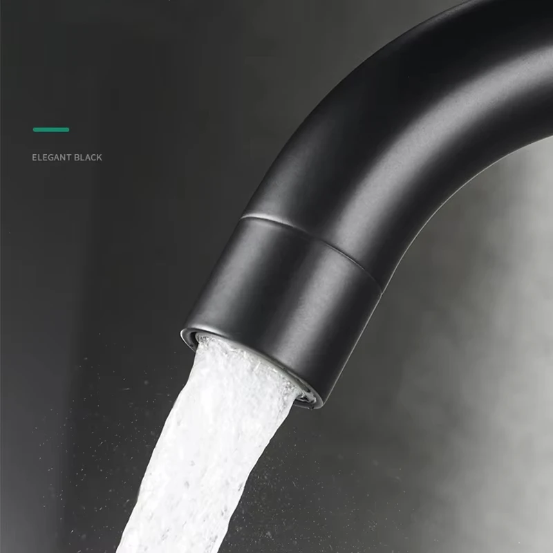 304 Stainless Steel Bathroom Basin Faucet Hot and Cold Wash Mixer Faucet 360 Rotating Sink Faucet Bathroom Single Handle Faucet