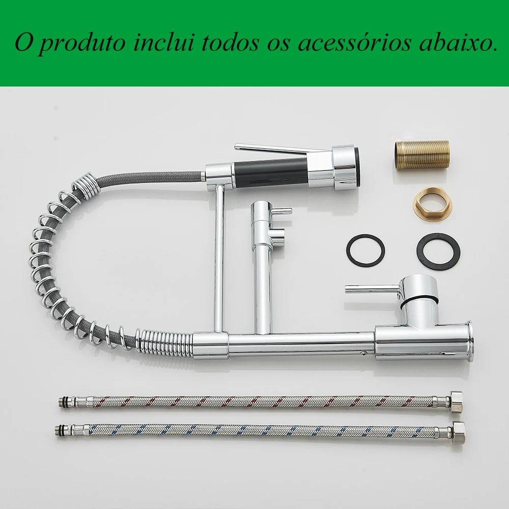 Chrome Kitchen Faucet Pull Down Kitchen Sink Crane Dual Swivel Spout Kitchen Mixer Tap Hot Cold Water Mixer Tap Deck Installatio