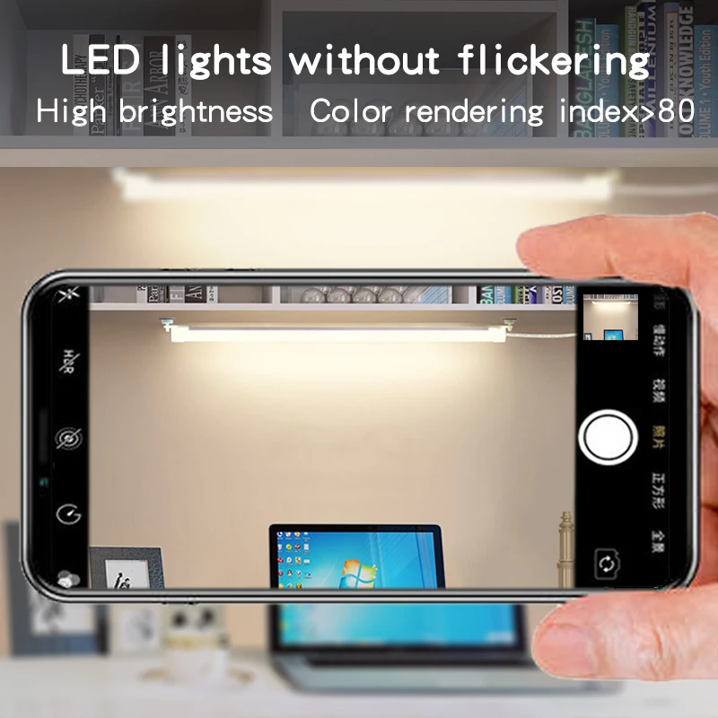 LED Light Under Cabinet Lights 5V2A USB Plug 3Colors Dimmable Magnetic LED Night Light Kitchen Bedroom Lighting 30/40/50cm Nigh