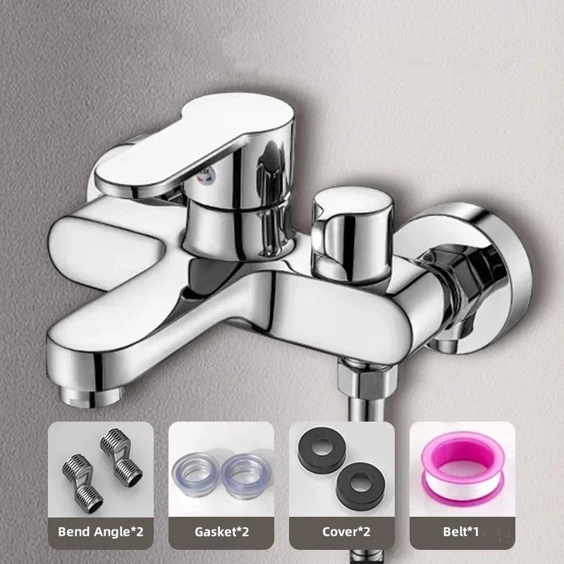 Bathroom Shower Faucet Mixing Valve Shower Shower Set Bathtub Mixing Switch Triple Hot and Cold Faucet Shower Faucet