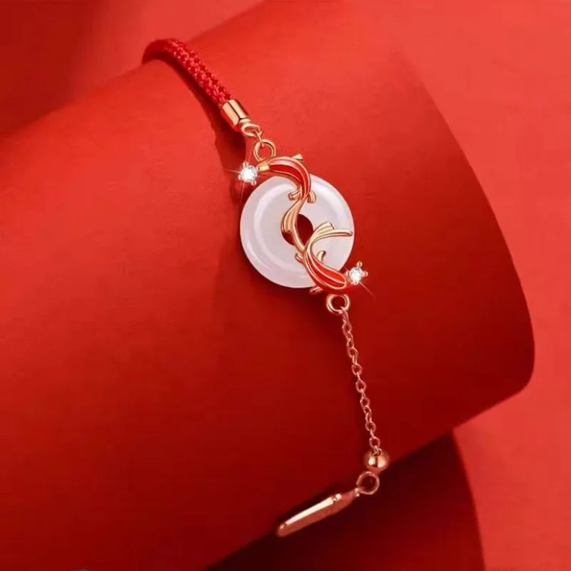 Fashion Simple Lucky Knot Red Rope Bracelets for Women Men Handmade String Adjustable Bracelet Friendship Amulet Jewelry Gift