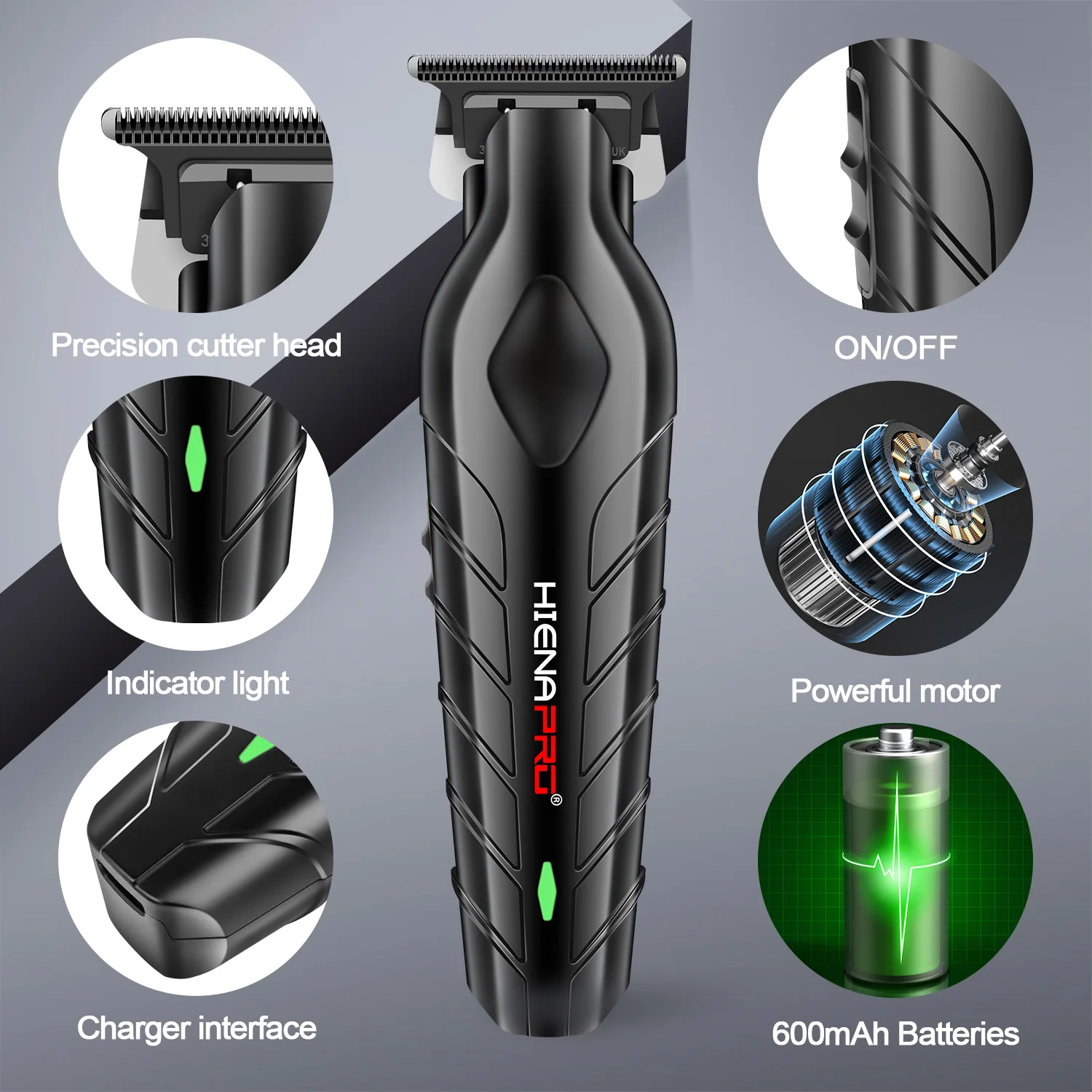 Hiena 212 Professional Hair Cutter Mans Hair Clipper Set Metal Electric Cordless Hair Trimmer for Barber LCD Display Hair Cutt