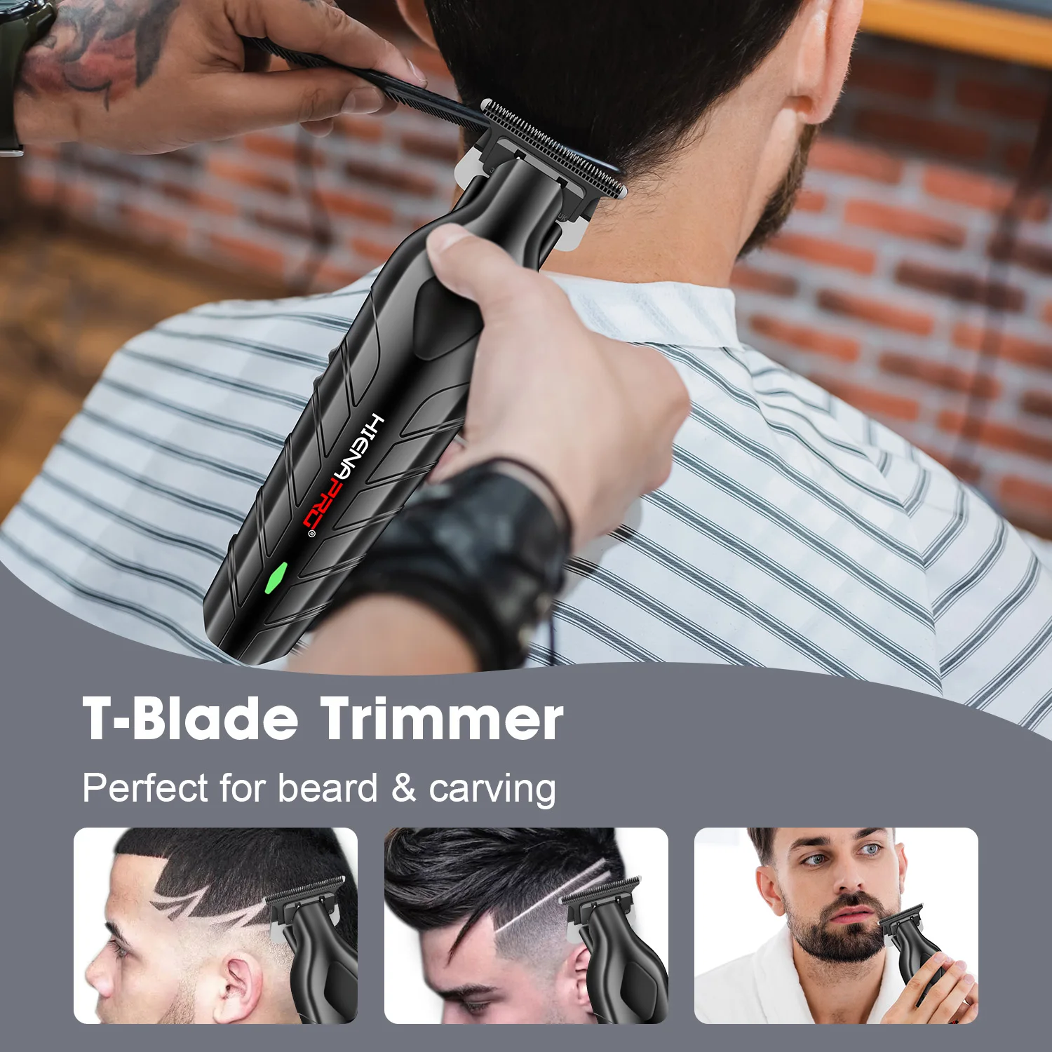 Hiena 212 Professional Hair Cutter Mans Hair Clipper Set Metal Electric Cordless Hair Trimmer for Barber LCD Display Hair Cutt