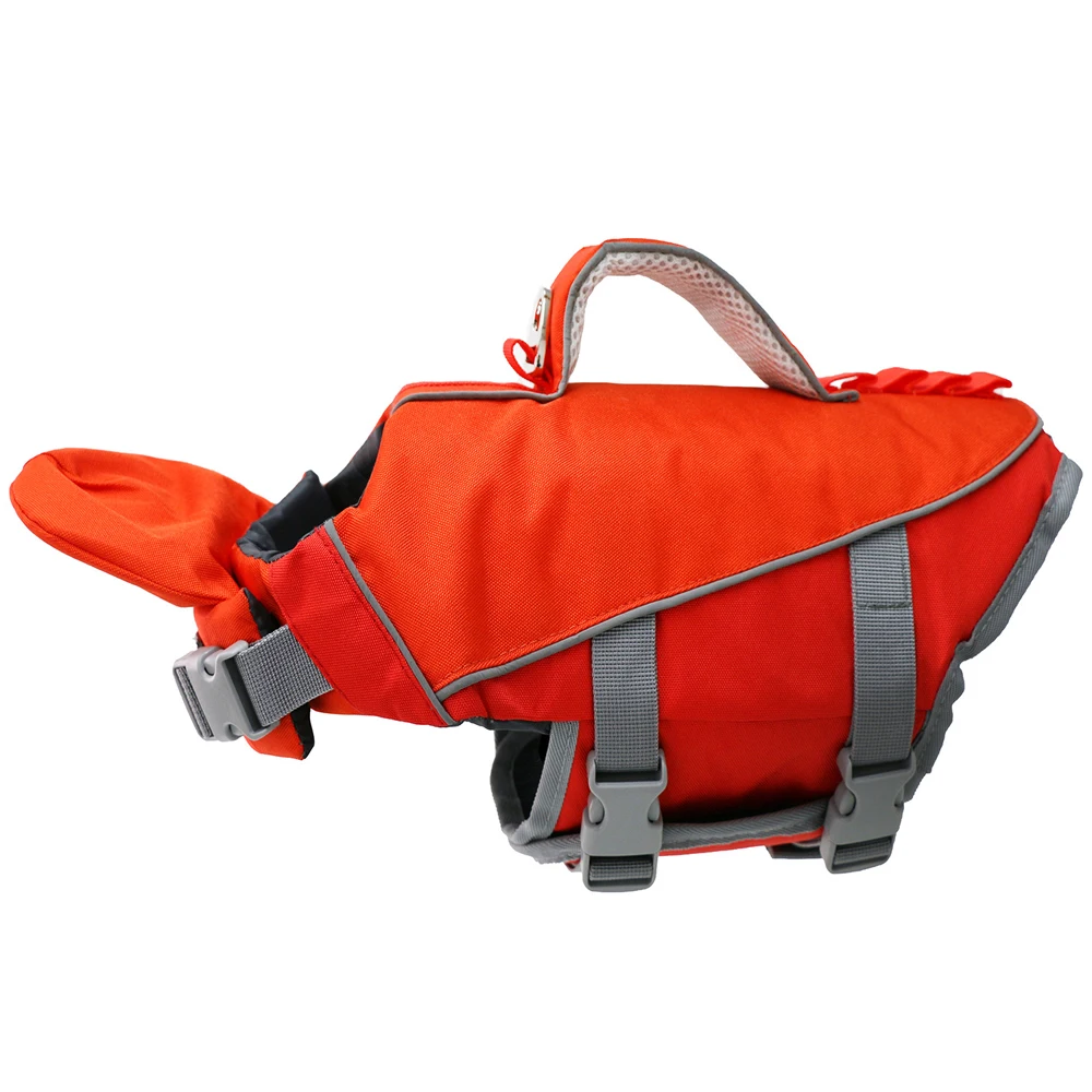 Dogs Life Jackets Pets Life Vest with Removable Neck Float Buoyancy for Cats Dog Swimming Boating Ripstop Pets Safety Swimsuit