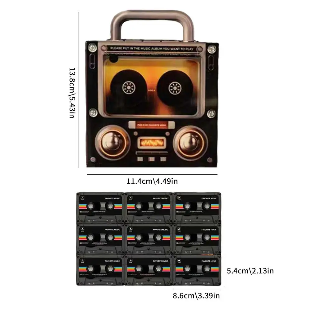 NFC Tape-Shaped Magnetic Music Fridge Magnet NFC-Activated Automatic Song Playback Acrylic Decorative Home Refrigerator Magnet