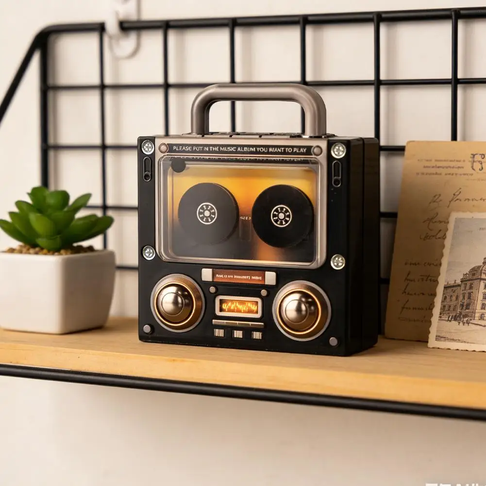 NFC Tape-Shaped Magnetic Music Fridge Magnet NFC-Activated Automatic Song Playback Acrylic Decorative Home Refrigerator Magnet